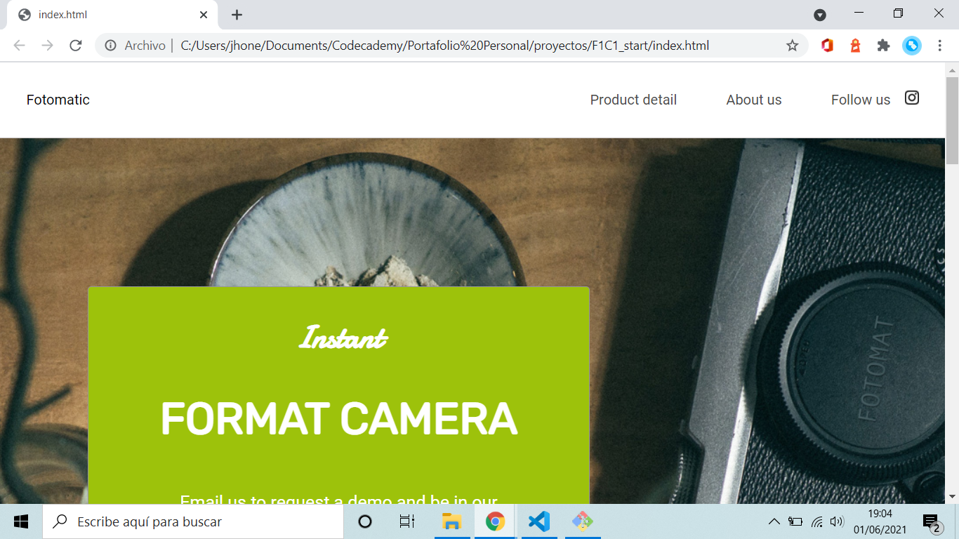 pagina principal Fotomat
