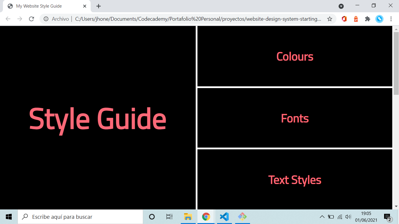 pagina principal Style Guide